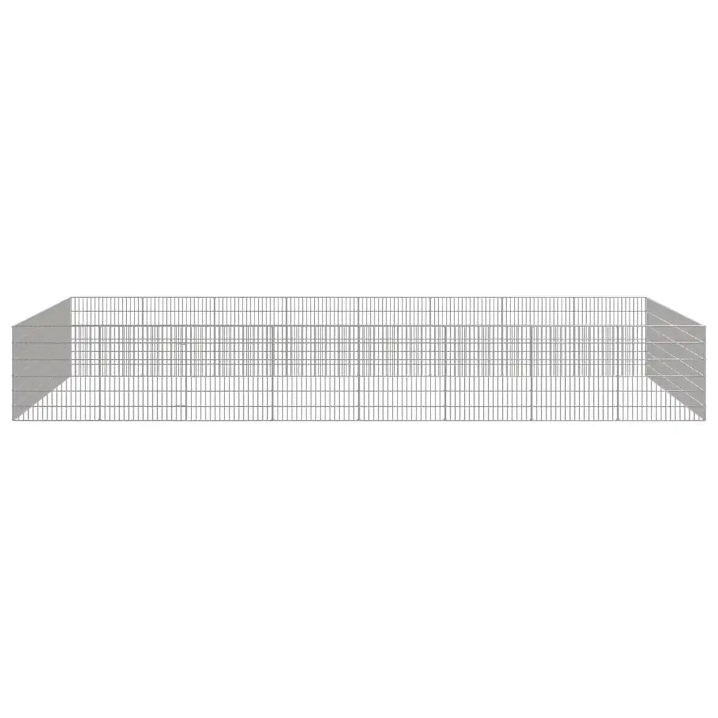 Recinto per Animali Ruspante 24 Pannelli 54x60 cm Ferro Zincato 3321345