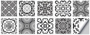 Set di 10 adesivi per piastrelle autoadesivi 10 x 10 cm decorazione per piastrelle per parete adesivi per casa, bagno, impermeabili PVC, cucina, decorazione, oleofoba, adatti per soggiorno, cucina, bagno.