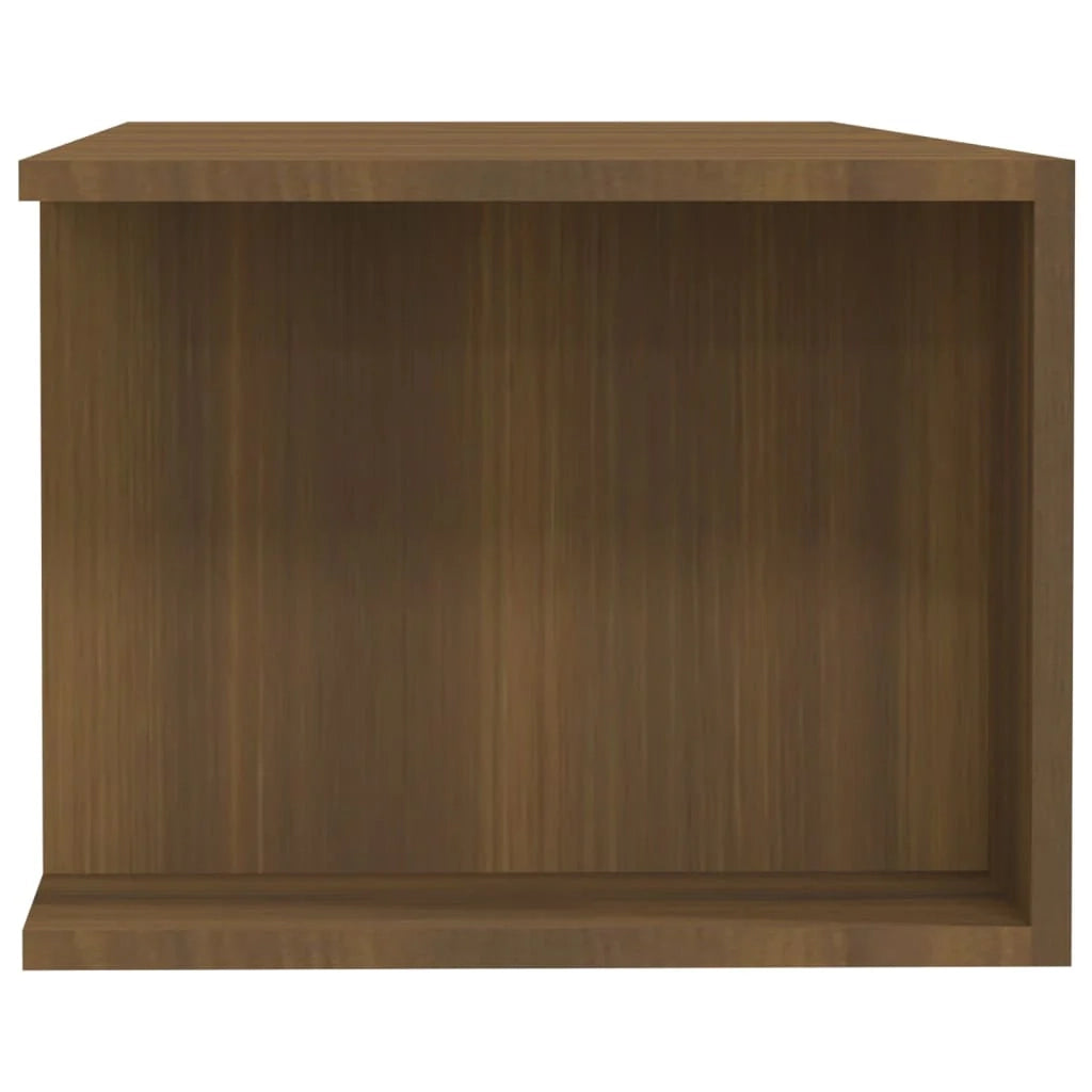 Mobile TV multimediale mensola TV credenza mobile TV per sala da pranzo soggiorno camera da letto con luci LED rovere 135 x 39 x 30 cm marrone 02_0026671