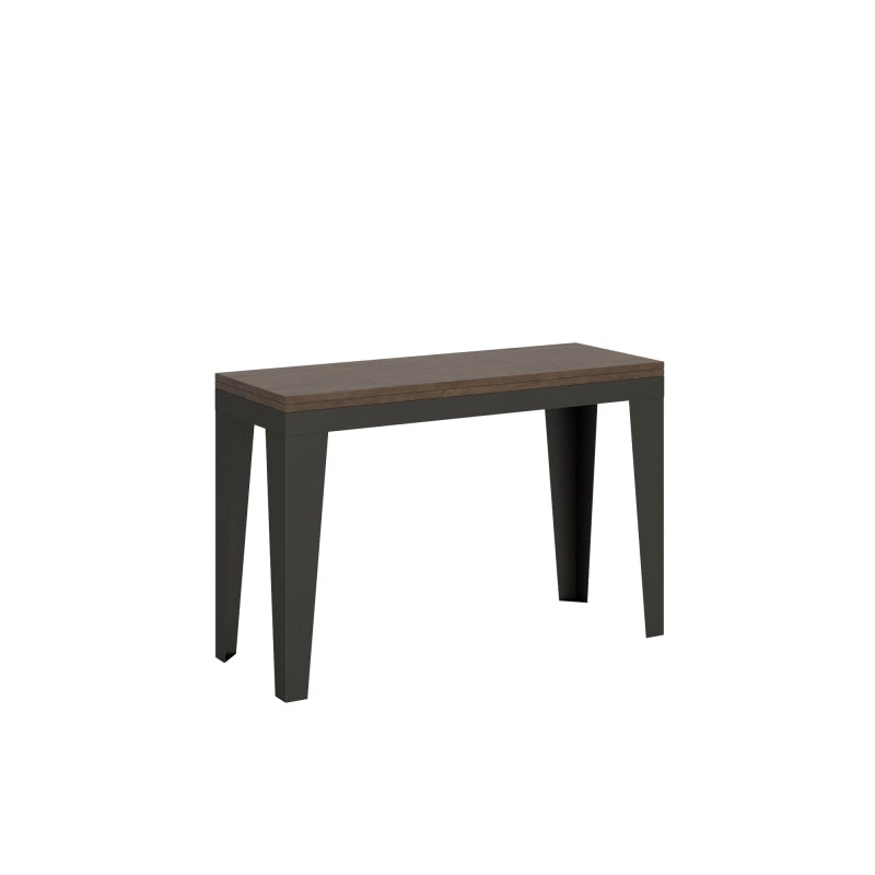 Tavolo apribile 120x45/90 cm Flame Double telaio Antracite - Noce