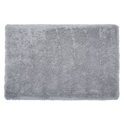 Tappeto Shaggy Tappeto a pelo lungo Solido Poliestere Grigio Rettangolare 140 x 200 cm