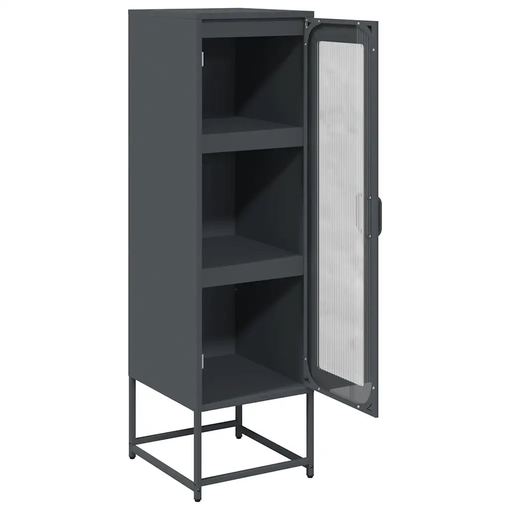 Credenza Antracite 36x39x123 cm Acciaio Laminato a Freddo 853394