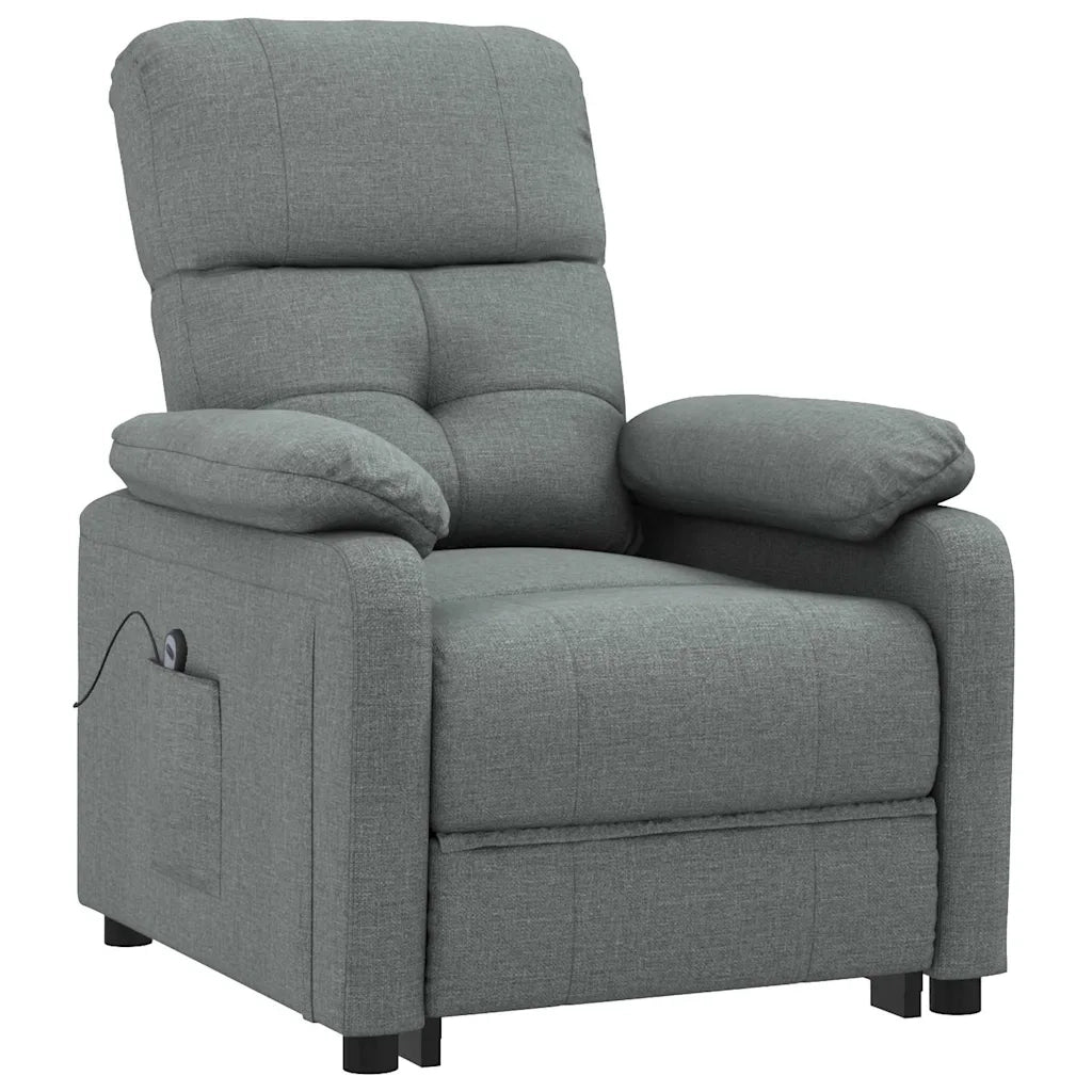 Poltrona Elettrica Reclinabile-Divano Sedia Grigio Scuro in Tessuto 964549