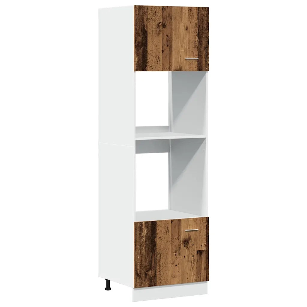Mobile per Microonde “Lyon” Legno Antico 60x57x207 cm 856128