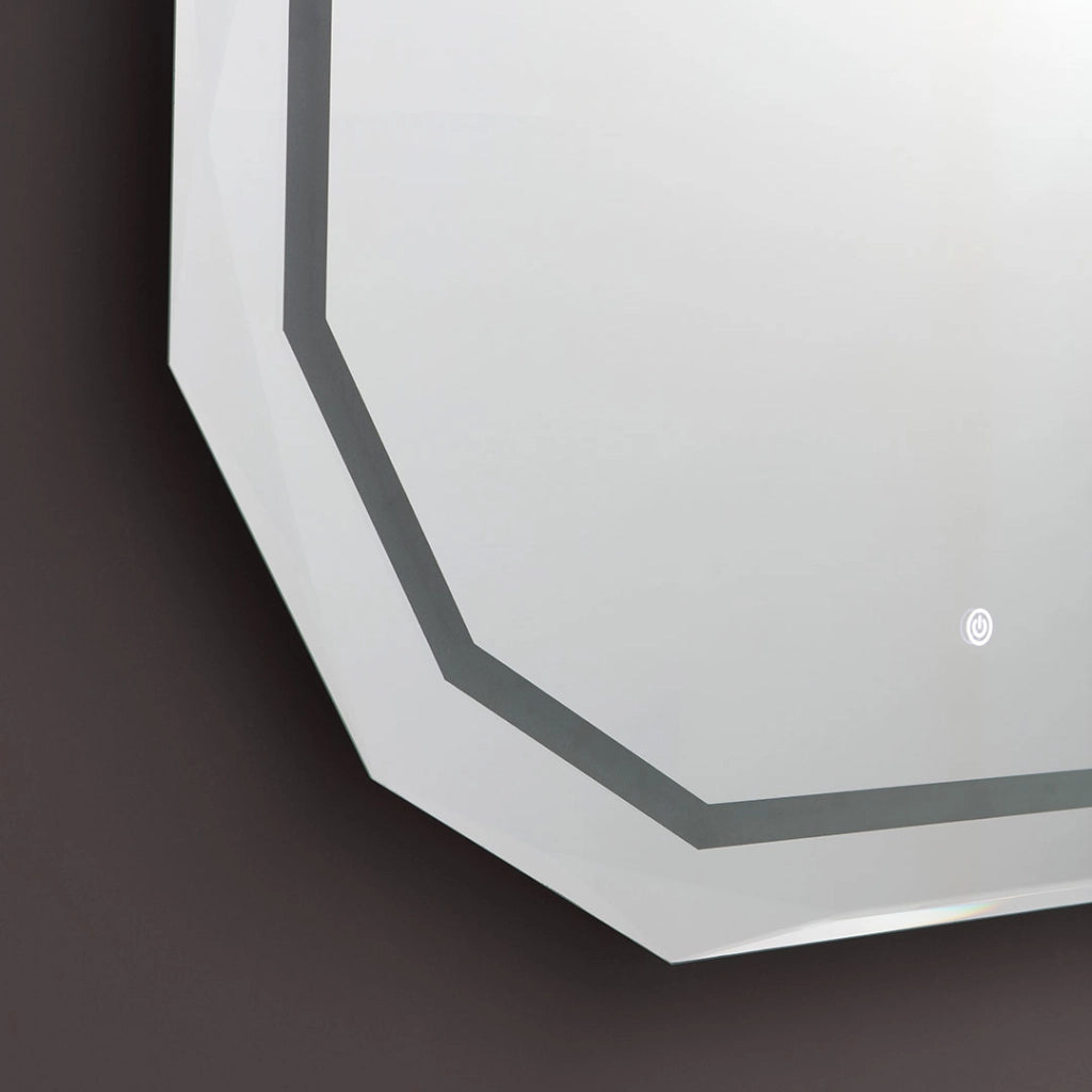 Specchio 90x70 con bordo illuminato a led