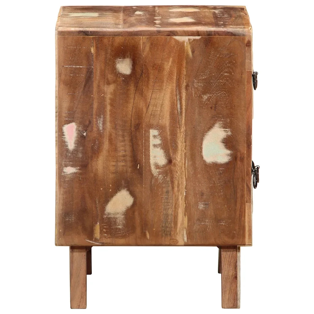 Comodino-Tavolino da notte 40x32x46 cm in Legno Massello di Recupero 186734