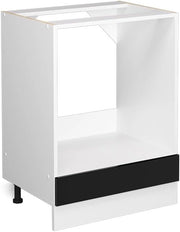 Mobile per forno da incasso R-Line, Nero lucido, 60 cm senza piano di lavoro, per la libera combinazione all'interno di sistemi cucina modulari