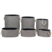 Set di 2 confezioni 6 Pz Portatutto Storage Stripes Bianco/nero