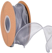 Organza Lint 4 cm di Diametro - Cadeaulint Luccicente - Lint Decorativo - Fiore di Nozze - Strisce o Corona - 1 pezzo