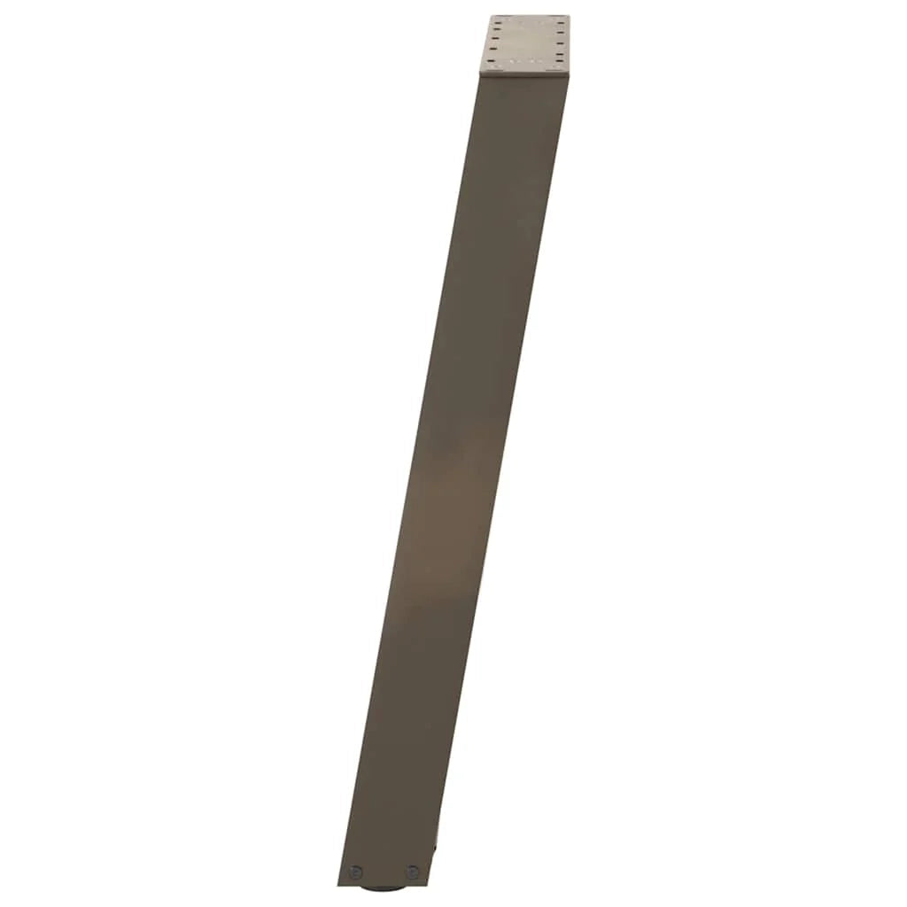 Set di 2 gambe per tavolo consolle angolate a forma di U 38 x 72-73 cm robuste design moderno acciaio naturale 02_0057065