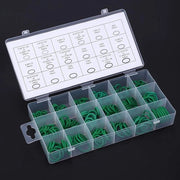 Set di anelli di gomma nitrile per alta temperatura - Impermeabile all'acqua - Resistente - Contenitore in plastica con coperchio - Anello di sigillatura