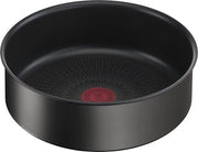 Piatto in acciaio inossidabile da 24 cm con trattamento antiscivolo per induzione, lavabile in lavastoviglie e indicatore di accensione del fuoco