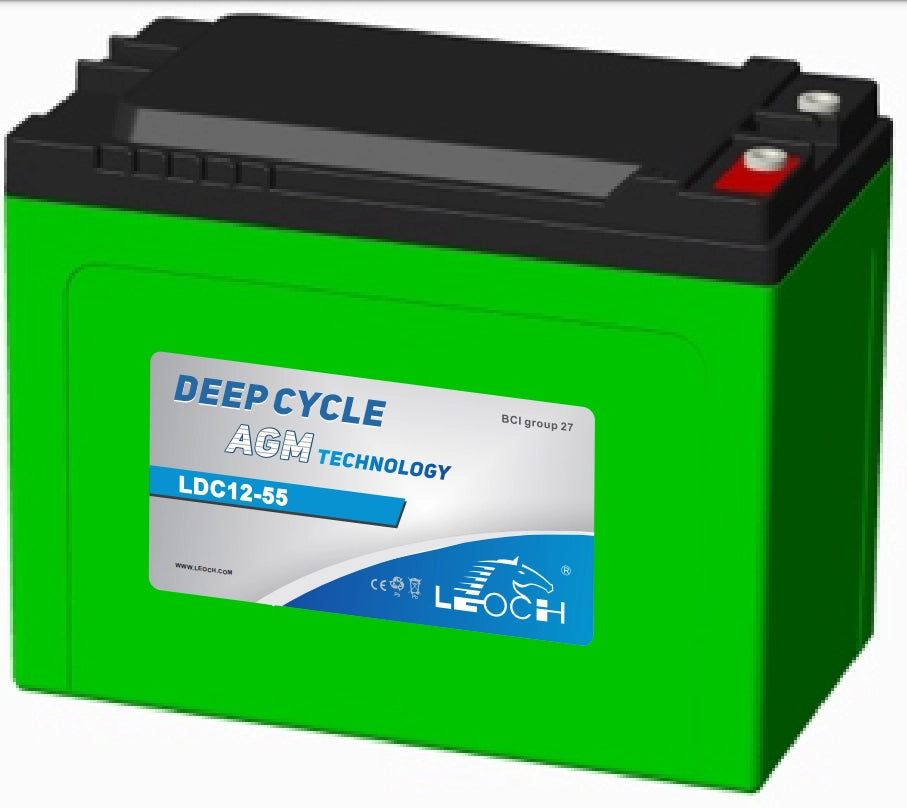 LEOCH LDC12-55 12V 55AH BATTERIA AGM