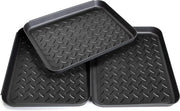 Set di 3 secchi per scarpe, tappeto per scarpe, plastico, per scarpe, pioggia, animali domestici, interni, esterni, 35 x 27 x 3 cm
