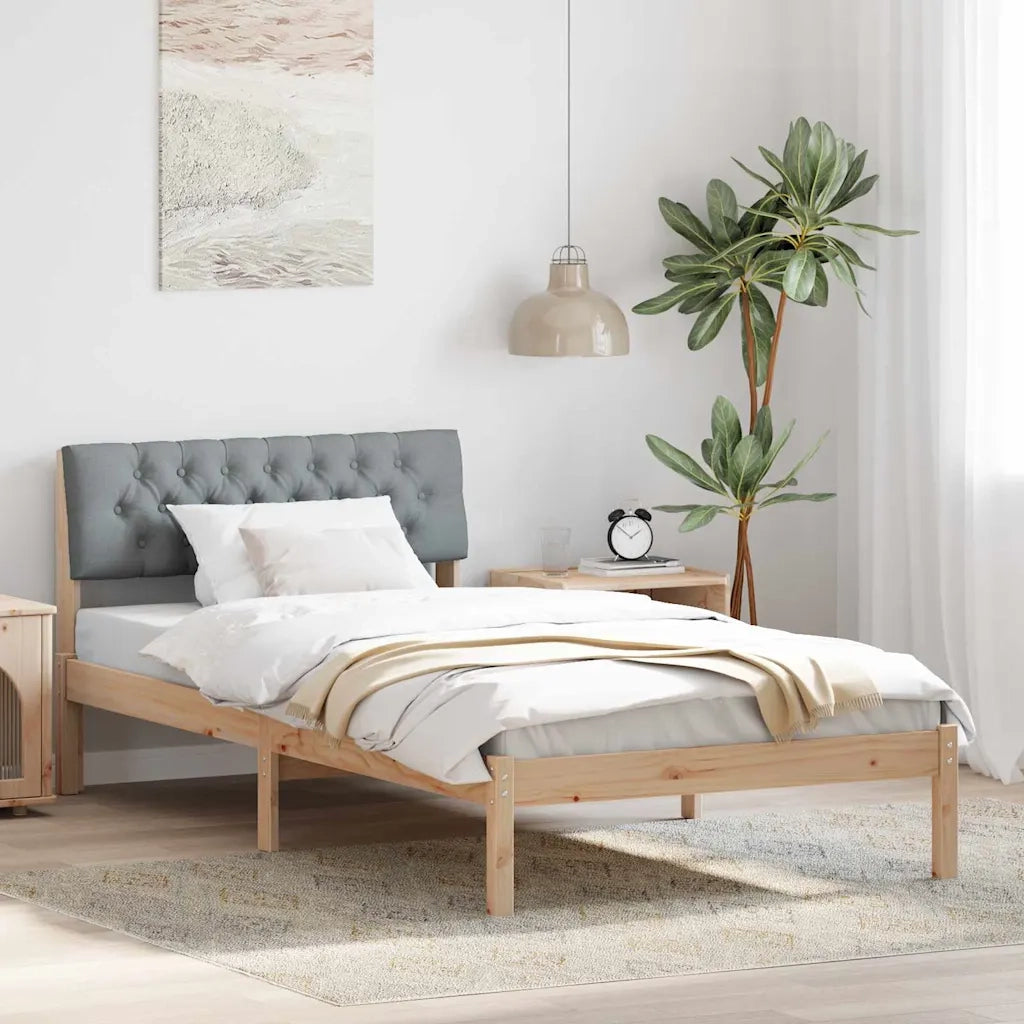 Struttura del Letto Marrone e grigio chiaro 100 x 200 cm