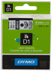 DYMO D1 etichette originali / stampa nera su trasparente / 9 mm x 7 m / autoadesive / per etichettatrice di etichette LabelManager