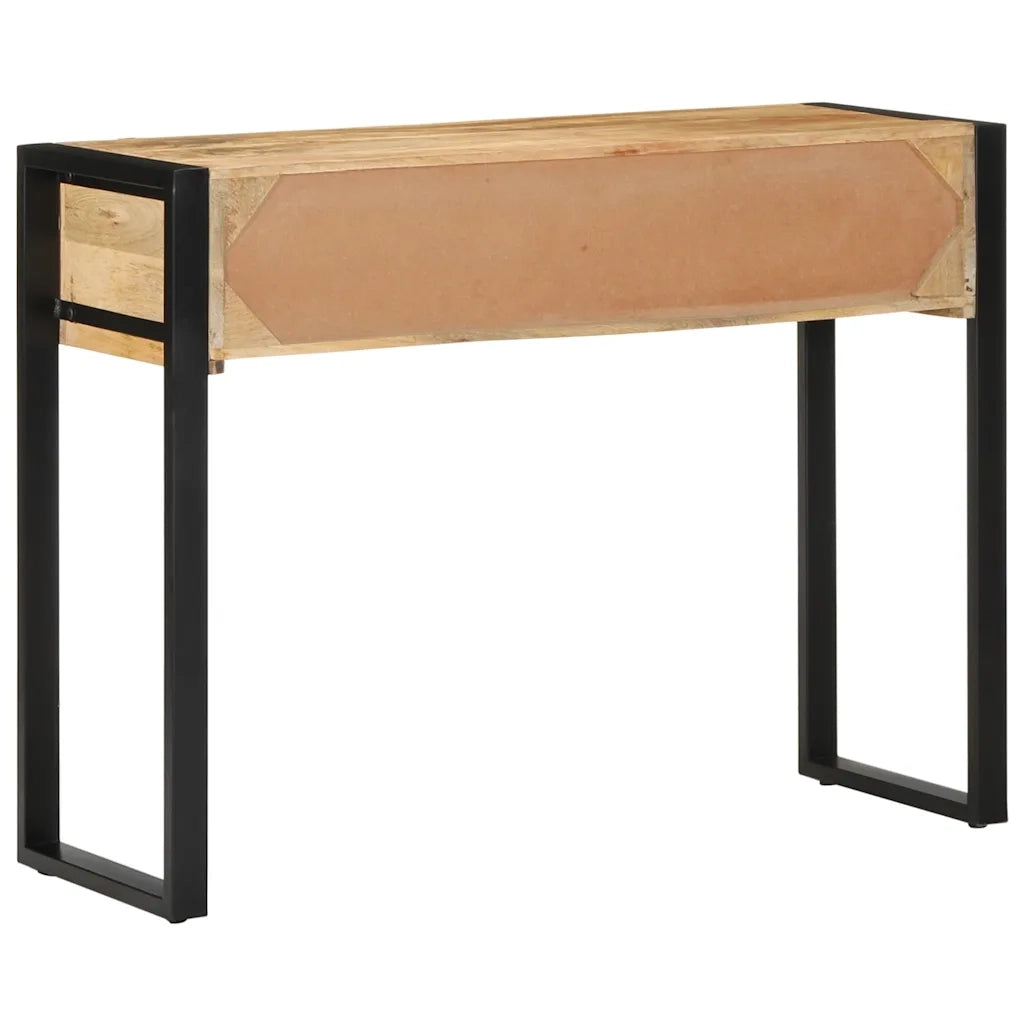 Tavolo Consolle | Tavolo d'Ingresso 100x35x75 cm in Legno Massello di Mango Grezzo
