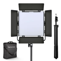 Instarter Luce video a LED con treppiede e controllo tramite app per vlogger e influencer I Potente 60W come luce dimmerabile per streaming e foto I Ruotabile a 360° I Luce calda e fredda