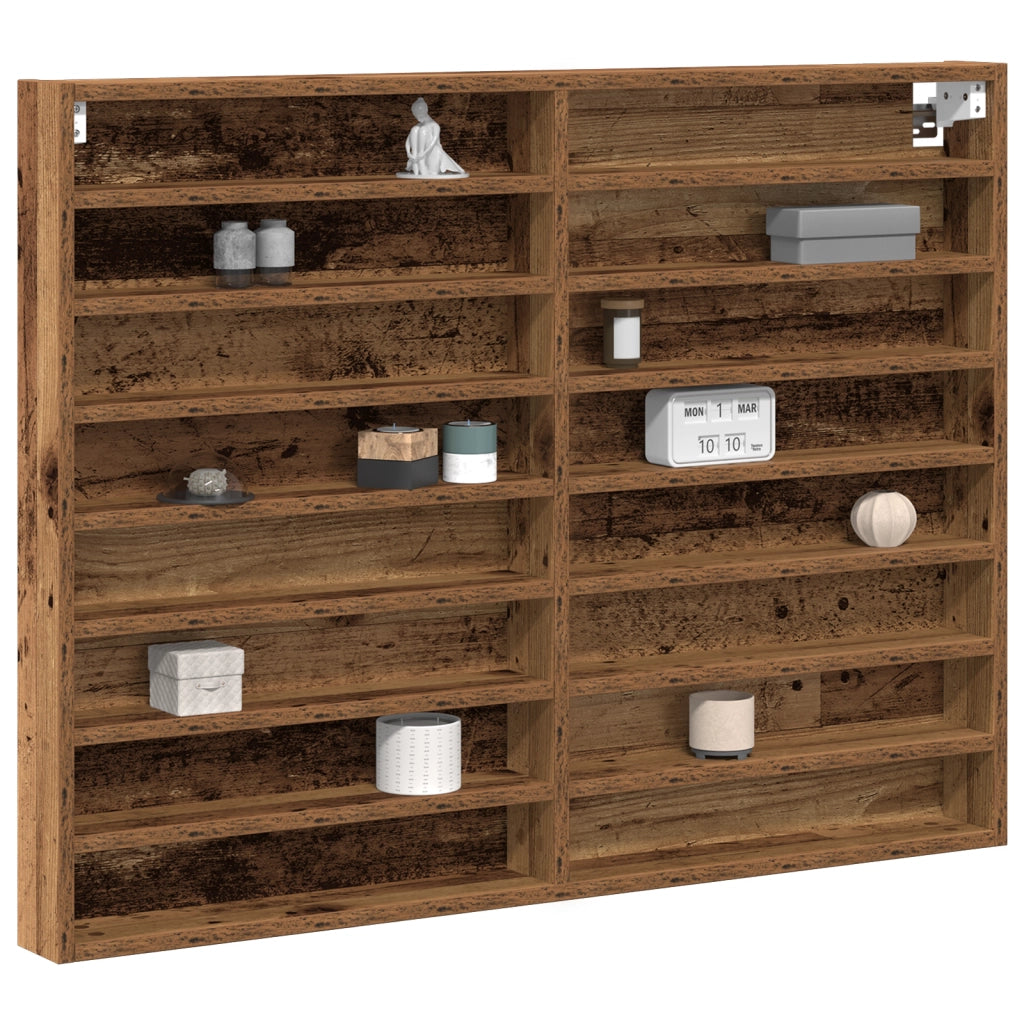 Vetrina Armadio Legno Vecchio 100x8,5x75 cm Legno Composito