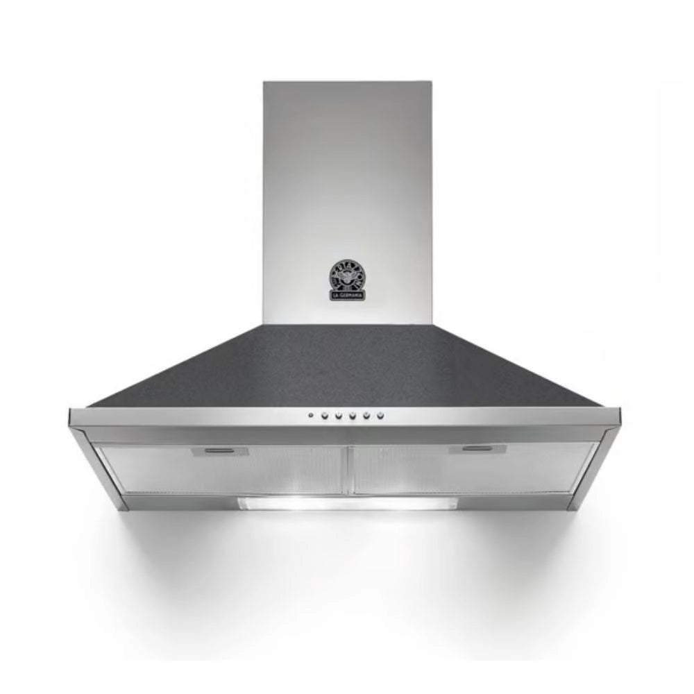 Cappa camino La Germania K80AMLND da 80 cm. 1 motore nero classe D