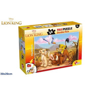 Trade Shop - Disney Puzzle Re Leone The Lion King 24 Pezzi Dim 70x50 Cm Maxi Puzzle 2 In 1 -