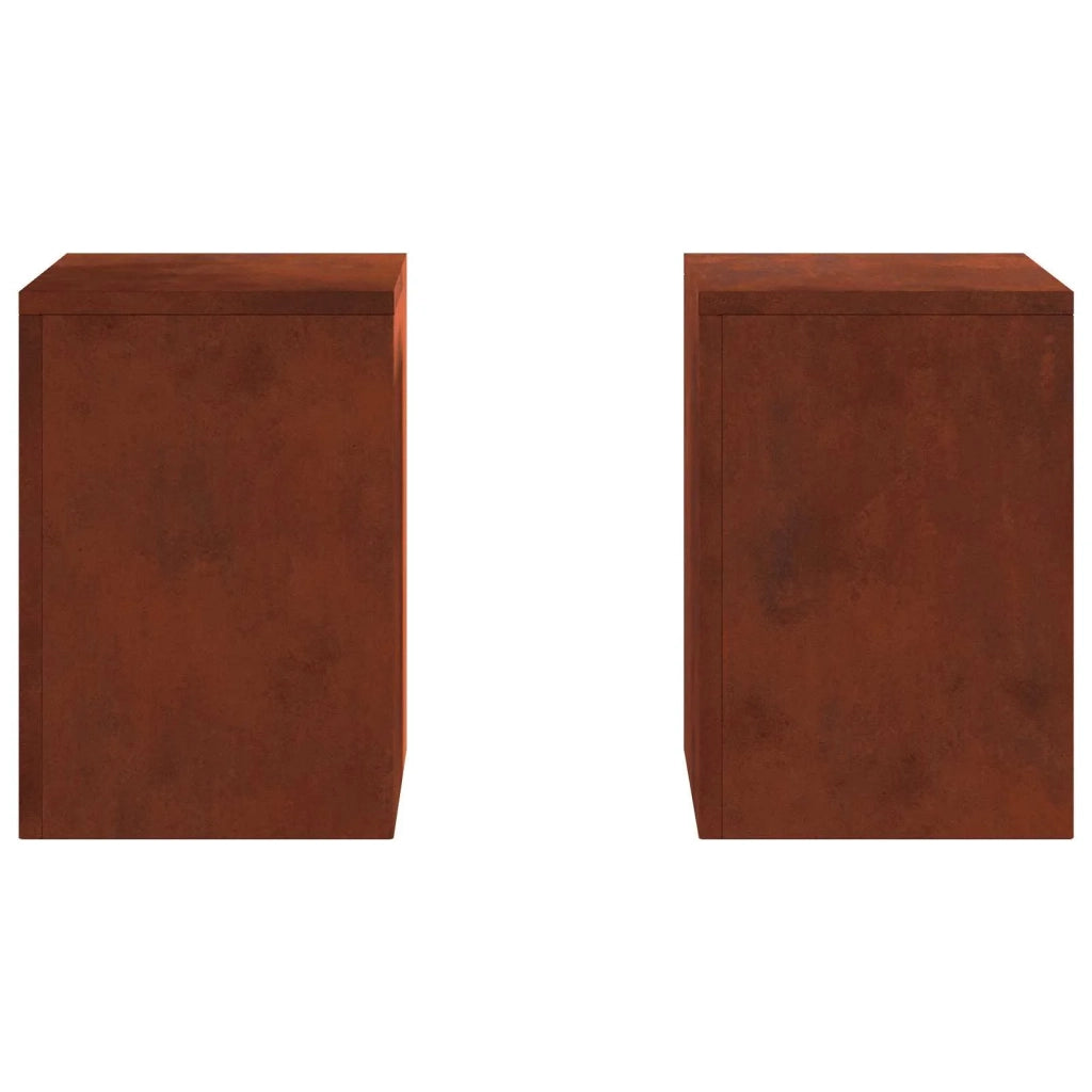Supporto per piante 2 pcs Ruggine 24 x 24 x 35 cm 865812
