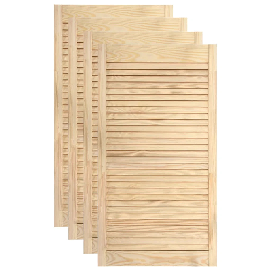 Set di 4 ante a persiana ante per armadi ante per mensole rivestimento per armadio guardaroba 99,3x39,4 cm legno di pino massiccio 02_0003923