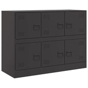 Credenza | Madia | Buffet da pranzo | Armadio da pranzo Nera 99x39x73 cm in Acciaio