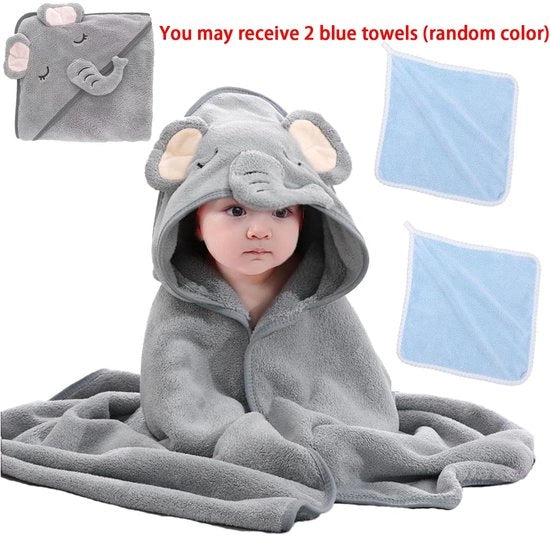 Set di asciugamani per bambini 3 pezzi - Asciugamano per bambini con cappuccio - Super soffice - Assorbente - Unisex - Ideale per il bagno dei bambini - Asciugamano per bagno