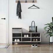Scarpiera-Scaffale per scarpe Grigio Sonoma 102x36x60 cm in Legno Multistrato 938041