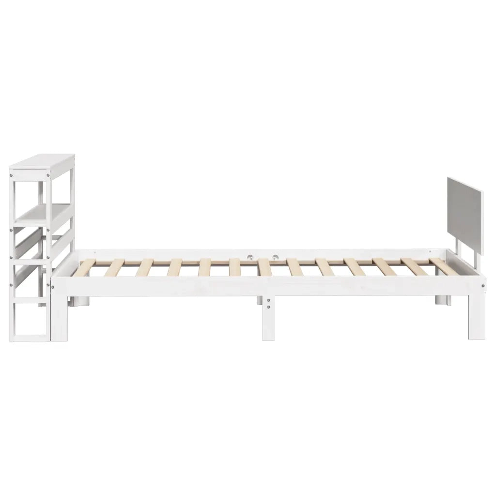 vidaXL Giroletto con Testiera senza Materasso Bianco 90x200 cm