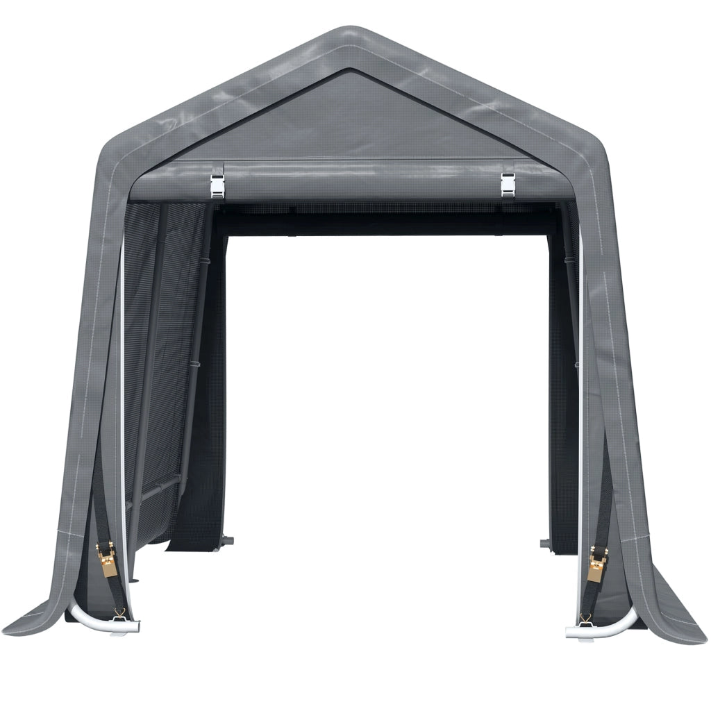 Capanno da giardino ¨C zephmum ¨C grigio 240x240x280 cm