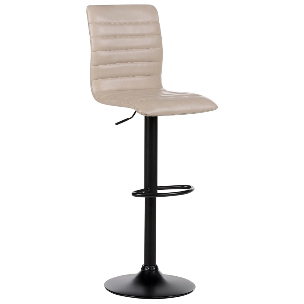 Set di 2 sgabelli da bar girevoli ad altezza regolabile in ecopelle beige chiaro Girevole Regolabile in Altezza