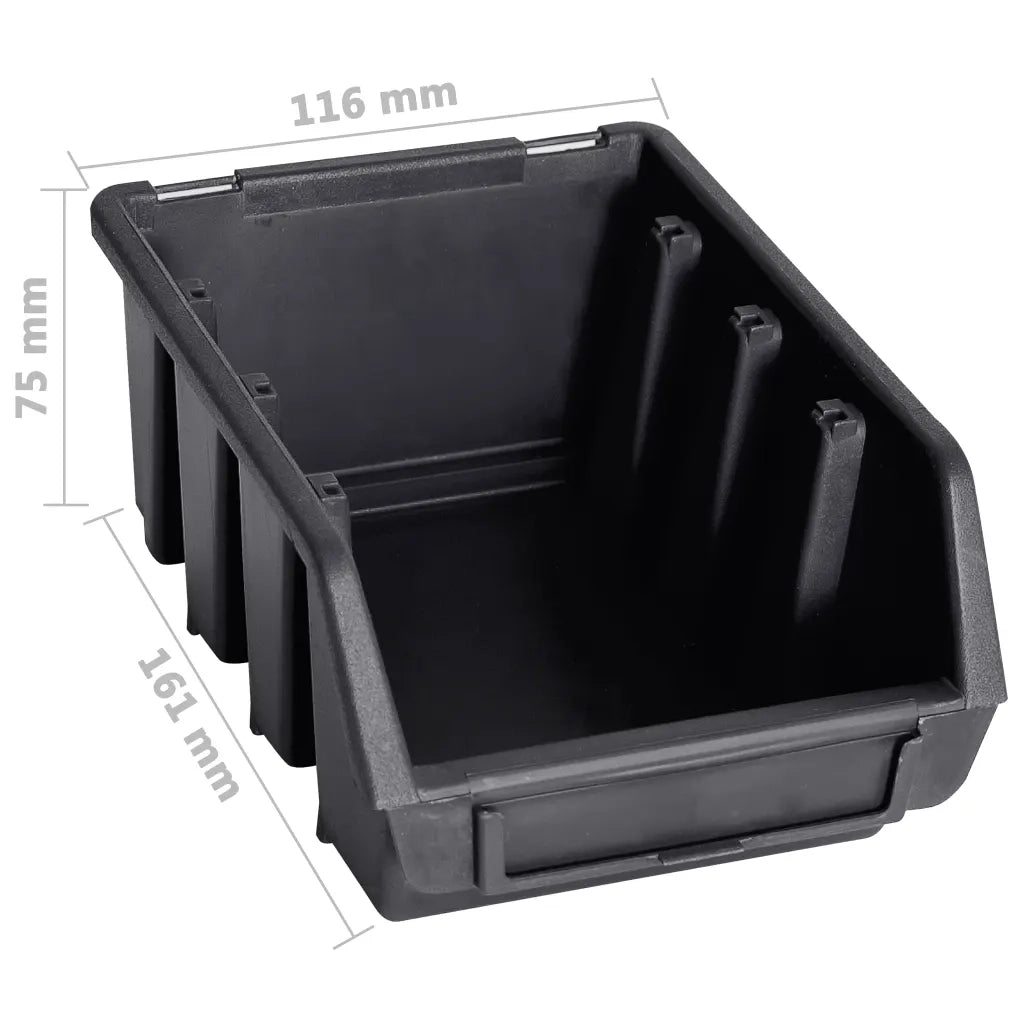 Kit Contenitori 32 pz con Pannelli a Parete Rosso e Nero CFW3127080