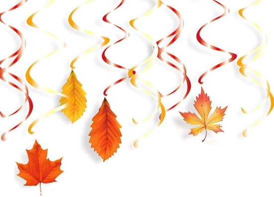 Decorazioni di spirale in PVC artificiali - 24 pezzi - Decorazioni per l'autunno - Decorazioni per il Ringraziamento - Materiale duraturo - Decorazioni per l'autunno