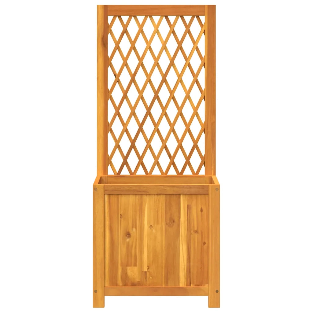 Fioriera con Traliccio 55x29,5x132 cm Legno Massello di Acacia 364900