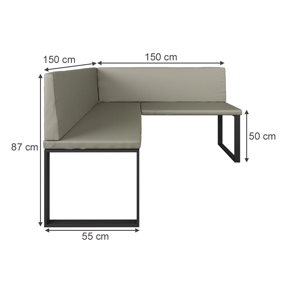 Vicco panca ad angolo Cachemire 150 x 150 cm