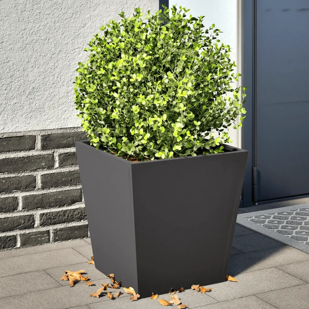 vidaXL Fioriere da Giardino 2 pz Nere 40x40x40 cm in Acciaio
