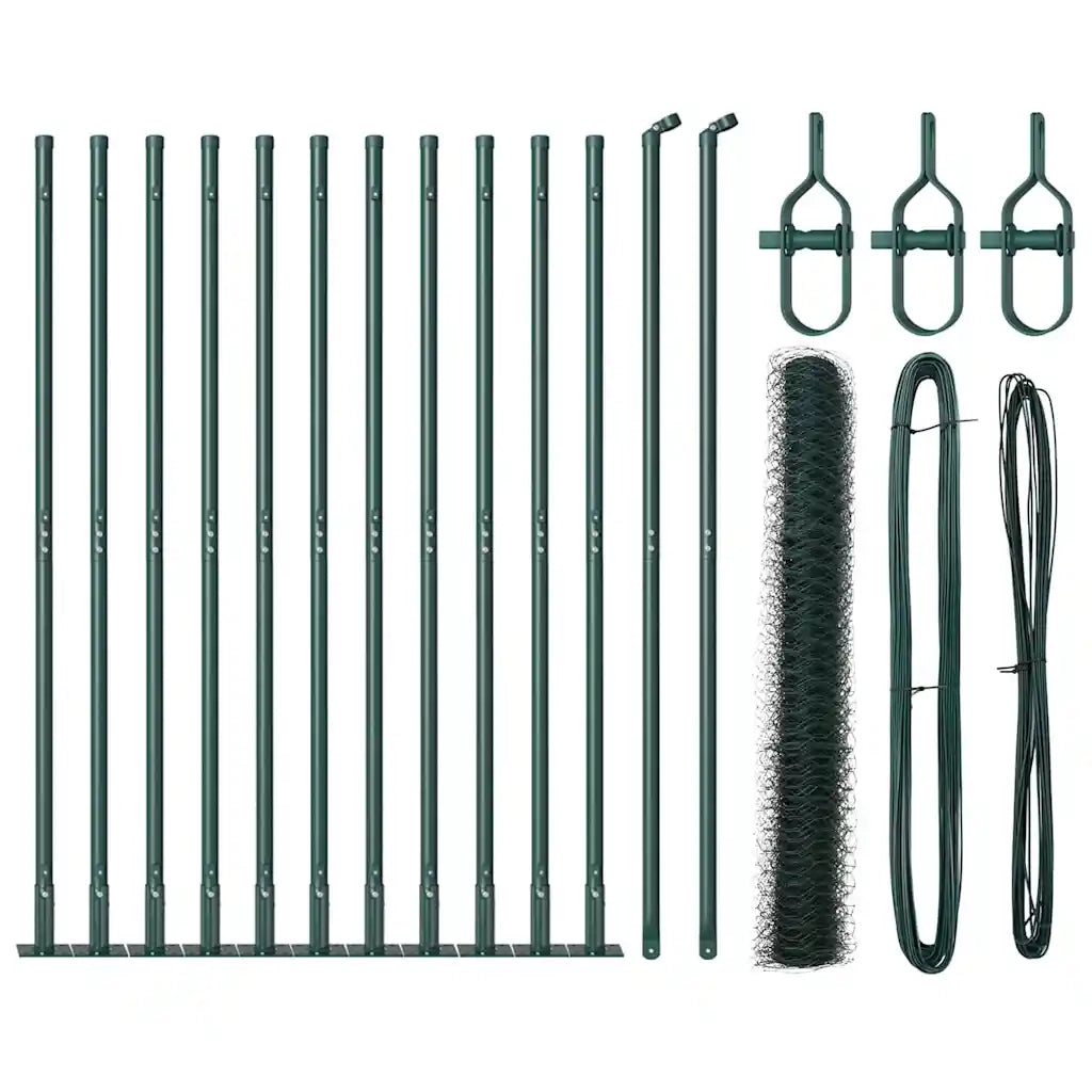 Palo della recinzione Verde 25 x 1 m (rete 36 mm) Acciaio