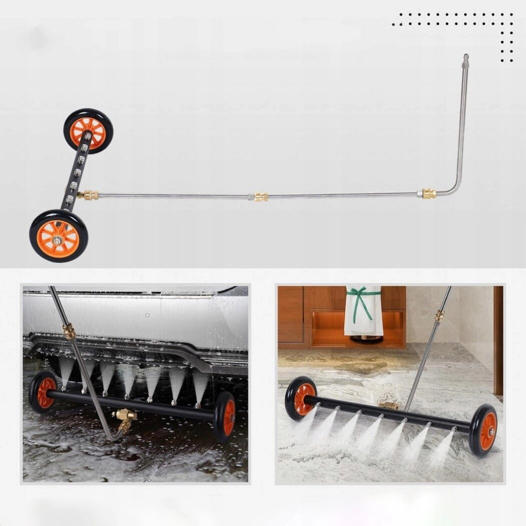 Lancia per Lavaggio Sottoscocca con Ruote e Adattatore Bayonet – Acciaio Inox, 2000 PSI