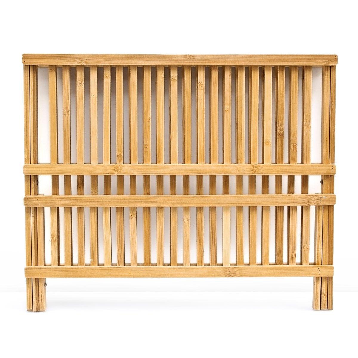 Resistente scolapiatti in legno di bambù a 2 livelli 4313013