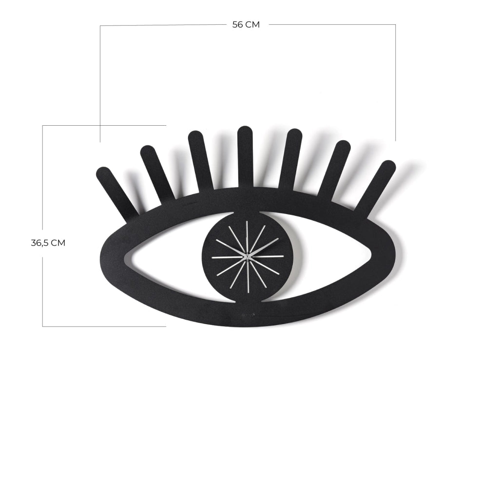 orologio da parete di design ciclope Nero/avorio in Ferro 55x36,5h cm