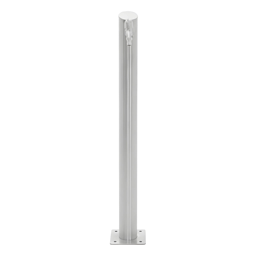 Fontana da giardino a colonna esterno in acciaio inox con cover impermeabile *** modello tiglio, confezione 1