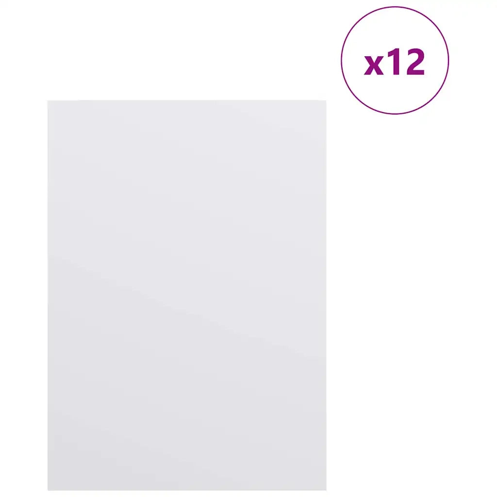 Pannelli decorativi 12 pcs Bianco 15 x 21 x 0.27 cm