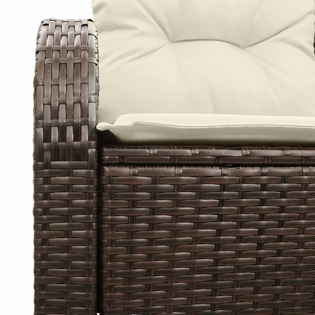 Divano da giardino-Sofa da Giardino-Divano da esterno Marrone 124 x 62 x 69cm polyrattan 674484