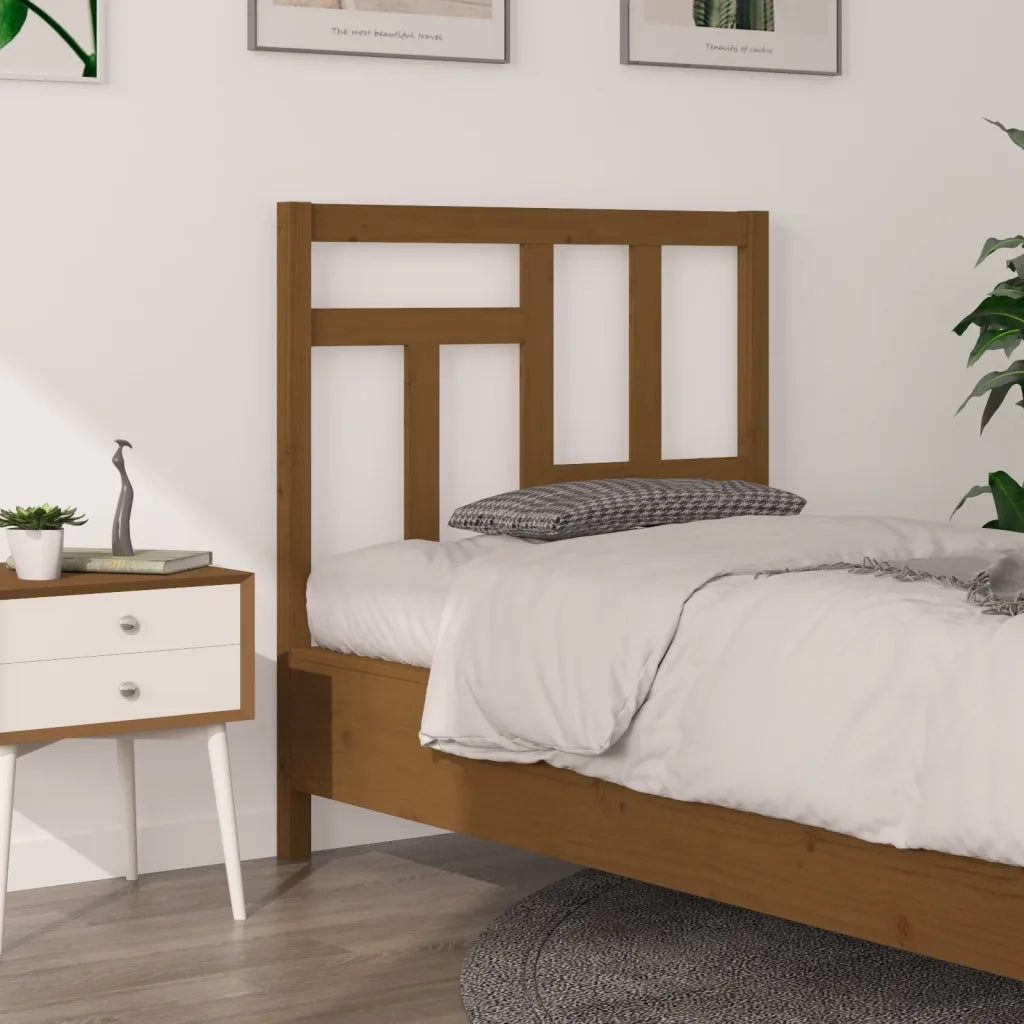 Testiera per Letto ambra 80,5x4x100cm in Legno Massello di Pino 818948