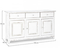 Credenza Colette 3 Ante 3 Cassetti in Legno