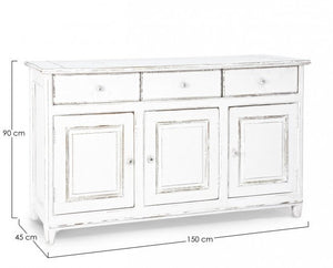 Credenza Colette 3 Ante 3 Cassetti in Legno