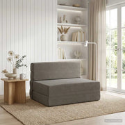 Divano Letto Pieghevole Grigio Chiaro 70 x 80 x 60 cm Tessuto 900097