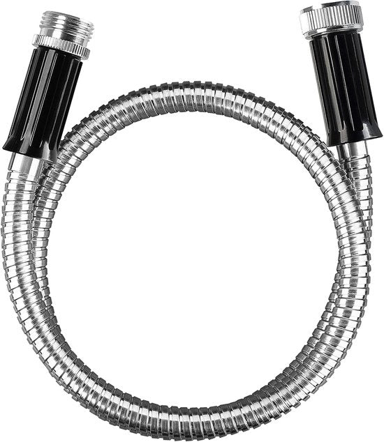 Slanga metallica corta per giardino con connessione da 90 cm, tubo di scarico per umidificatore, piccola estensione per tubo idraulico, estensione a pressione per idraulica, tubo per acqua potabile per uso esterno